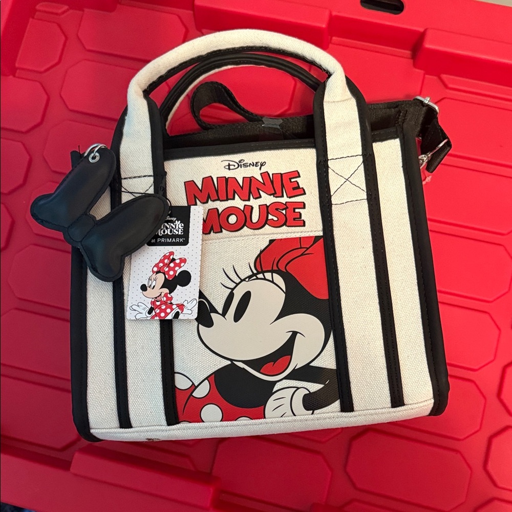 Disney Minnie Mouse Canvas Tote - White, Black & Red